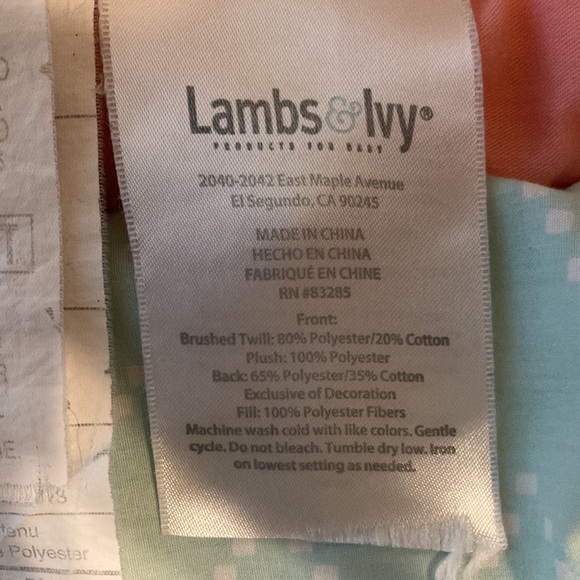 Nursery Baby Blanket, 34” x 43” - Lambs & Ivy - Picture 5 of 6